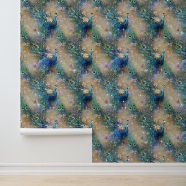 Blue Peacocks Wallpaper (Application)