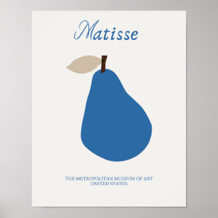 Blue Pear Matisse Minimalist Print