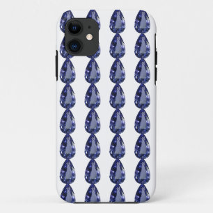 Blue Pear Pattern iPhone 11 Case