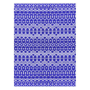 Blue Pearl Legacy: Moroccan Heritage Texture Tablecloth