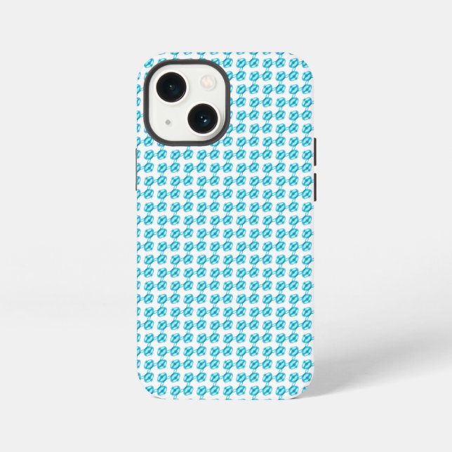 Blue pearl pattern  iPhone case (Back)