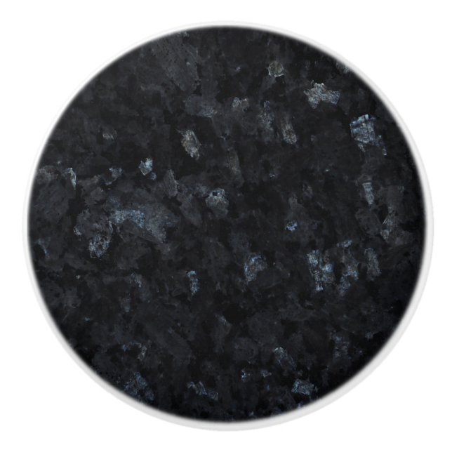 Blue PearlBlue Pearl Stone Pattern Background Ceramic Knob (Front)