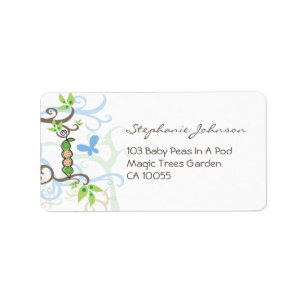 Blue Peas In A Pod Boy Twins Baby Shower Labels