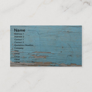 Blue Peeling Paint Business Card