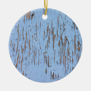 Blue Peeling Paint Ceramic Tree Decoration