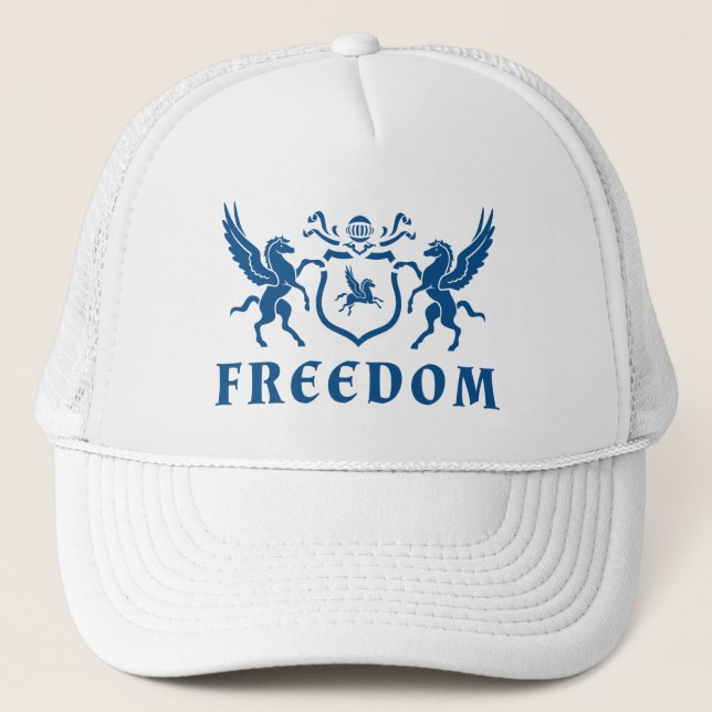 Blue Pegasus Freedom Trucker Hat (Front)