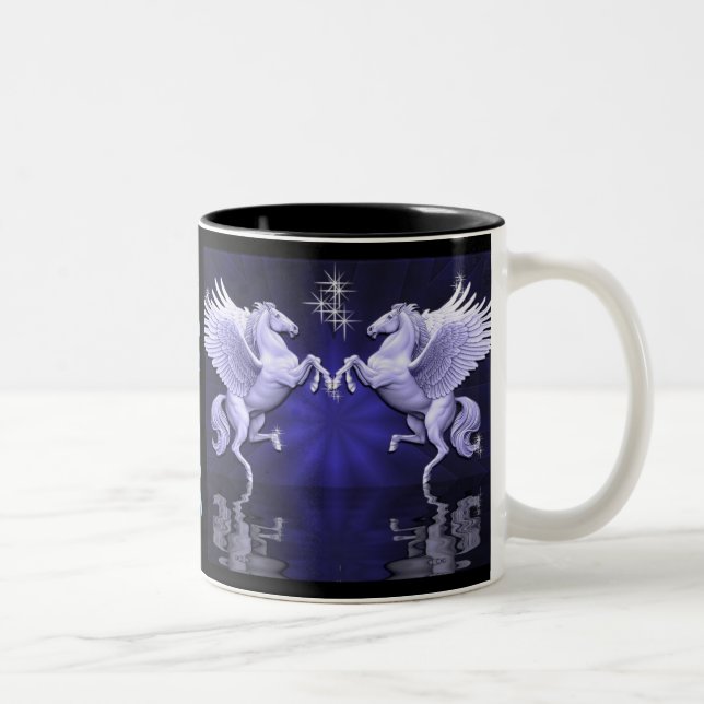 Blue Pegasus Reflections Coffee Mug (Right)