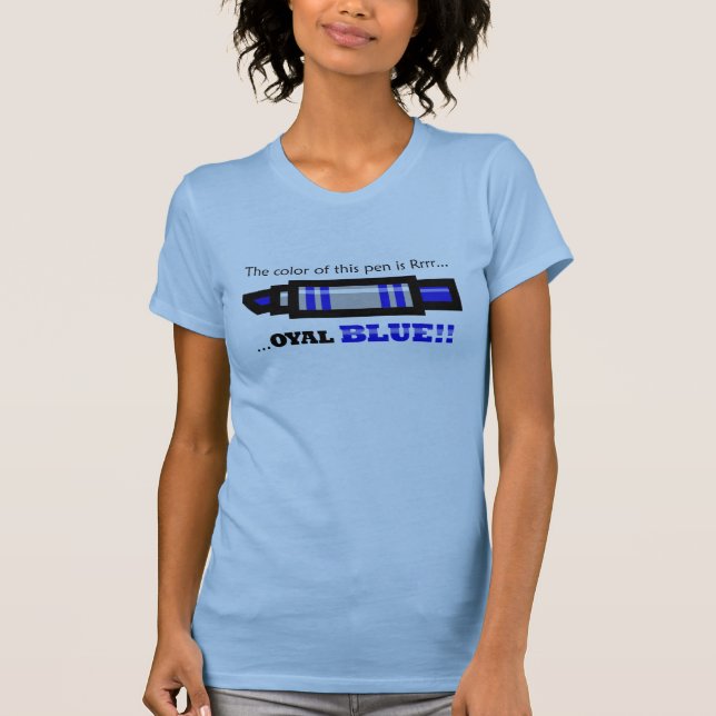 Blue Pen baby doll T-Shirt (Front)