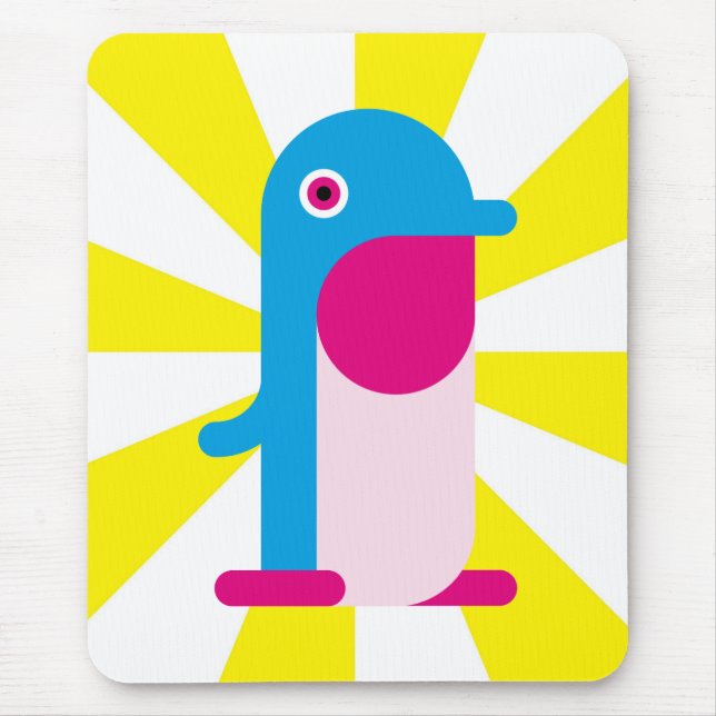 Blue Penguin Mouse Mat (Front)