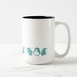 Blue Penguin Two-Tone Coffee Mug