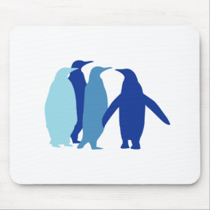 Blue Penguins Mouse Mat