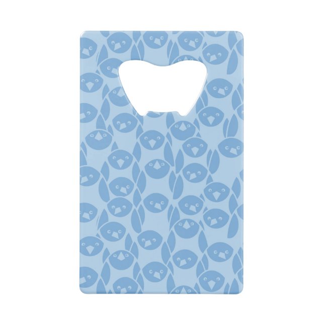 Blue penguins pattern background (Front)
