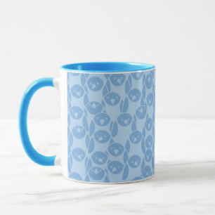 Blue penguins pattern background mug