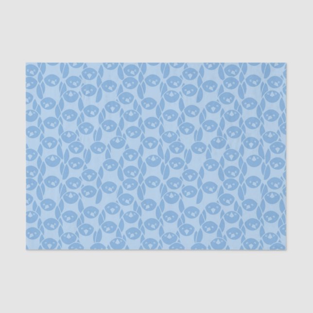 Blue penguins pattern background tissue paper (Front)