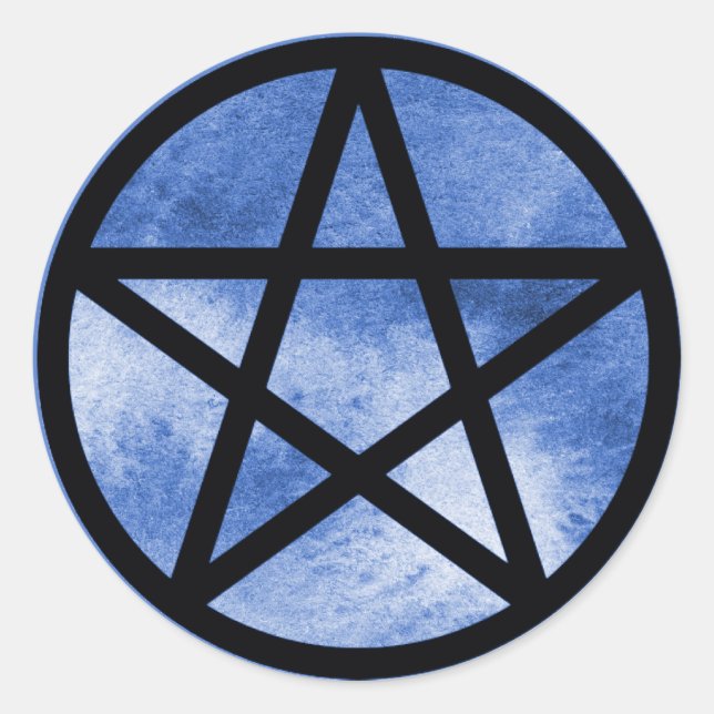 Blue Pentacle Sticker (Front)