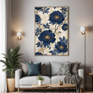 Blue Peonies Canvas Print