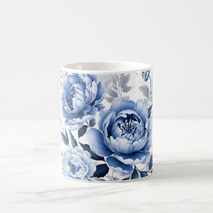 Blue Peonies Coffee Mug