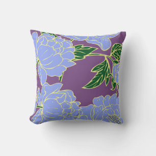 Blue Peonies Cushion