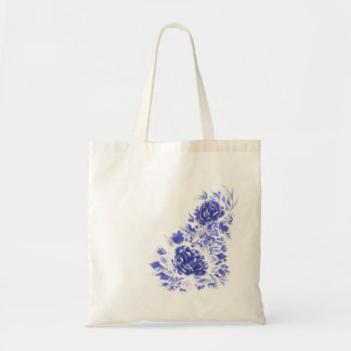 Blue Peony Budget Tote Bag
