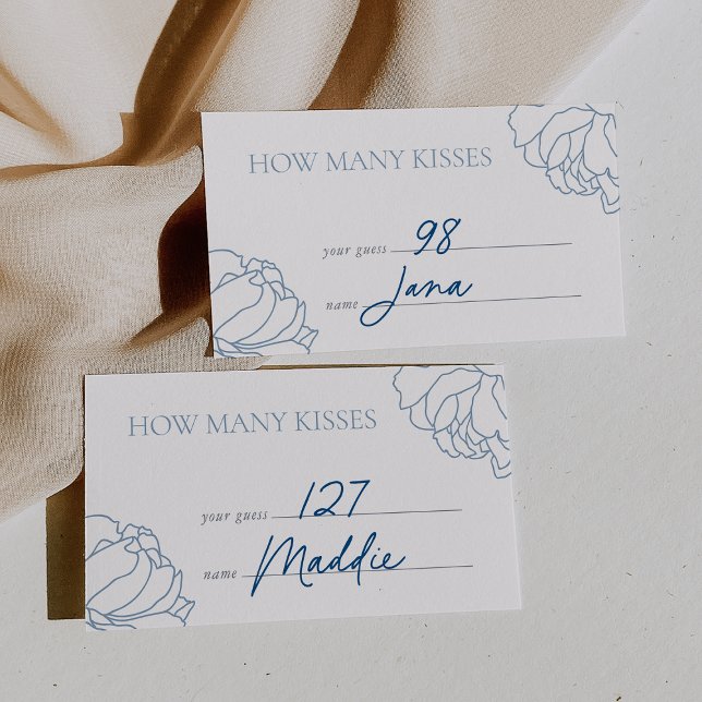 Blue | Peony Garden "How Many Kisses" Guess Card (Creator Uploaded)