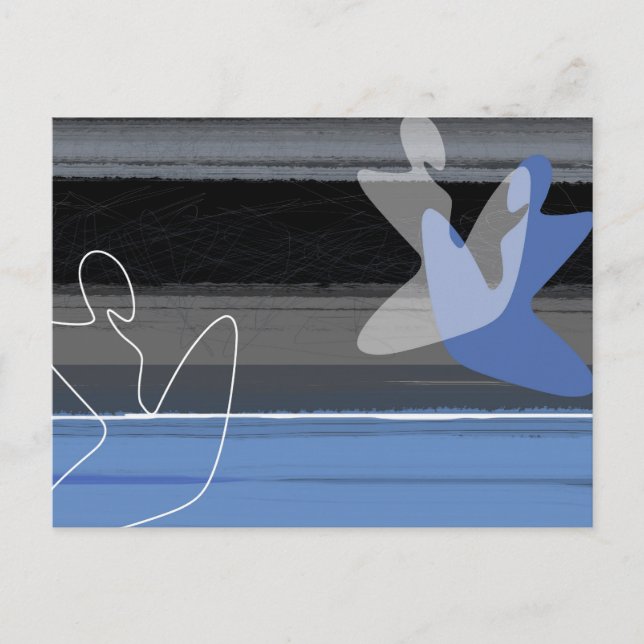 Blue people postcard (Front)