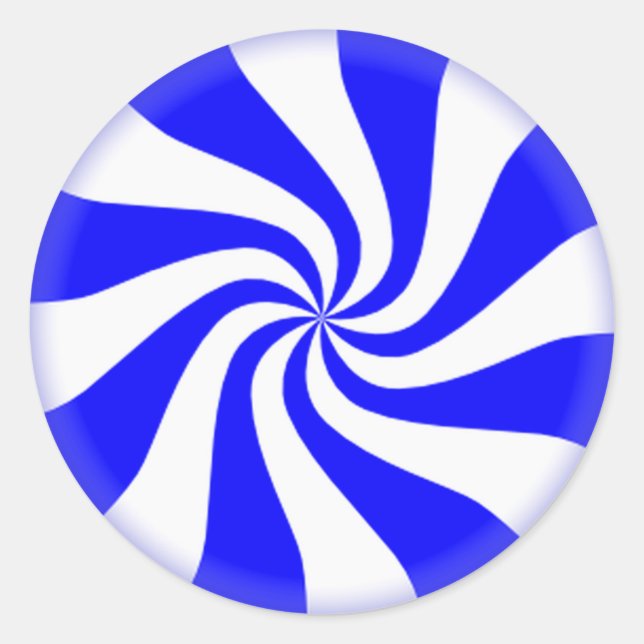 Blue Peppermint Candy Stickers (Front)