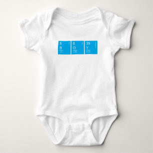 Blue Periodic Table BOY Baby Bodysuit