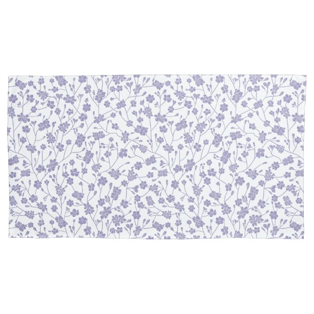 Blue Periwinkle Custom Background Color Pillowcase (Front)