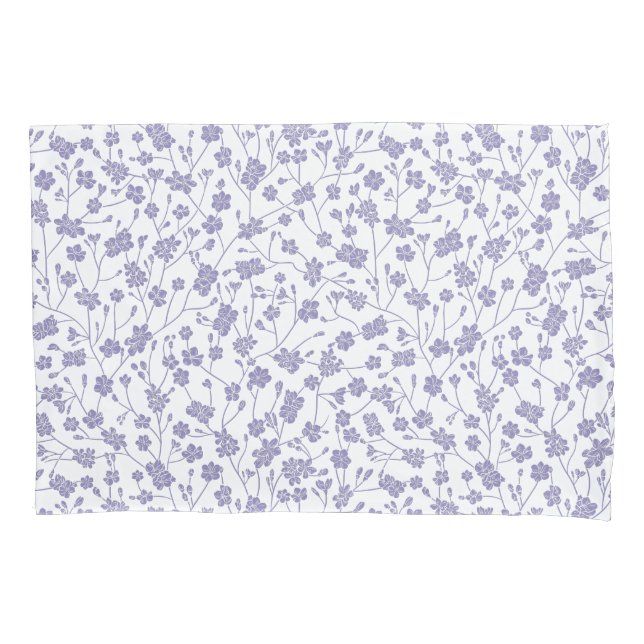 Blue Periwinkle Custom Background Color Pillowcase (Front)