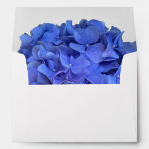 Blue periwinkle elegant floral hydrangeas  envelope