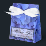 Blue periwinkle elegant floral hydrangeas  favour box<br><div class="desc">This romantic periwinkle THANK YOU FAVOR BOX is perfect for any garden, botanical, floral, romantic, outdoor, rustic, vintage or formal wedding. It's an excellent choice for any spring or summer bride. Easily make it your own by selecting Personalise this template and typing in your information. In seconds you will see...</div>
