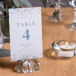 Blue Periwinkle Wildflower Wedding  Table Number<br><div class="desc">Blue Periwinkle Wildflower Wedding Table Number</div>