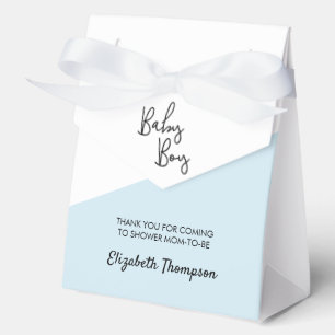 Blue Personalised Baby Boy Shower Favour Box