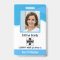 blue Personalised Employee, Photo, Bar Code & Logo