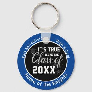 Blue Personalised High School Class of 2022 Key Ring