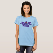 Blue Personalised Initials Triangle Heart Women