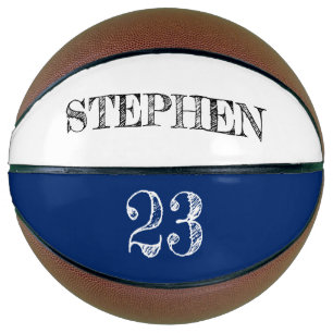 Blue Personalised Name Ball Player Number Basketball
