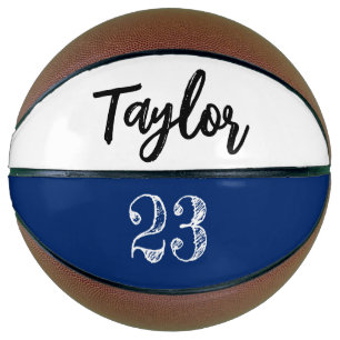 Blue Personalised Name Ball Player Number Basketball