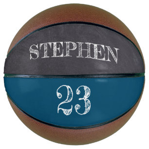Blue Personalised Name Ball Player Number etching Basketball