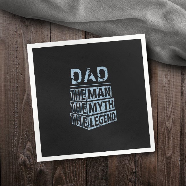 Blue Personalised Name The Man The Myth The Legend Napkin (Blue Personalized Name The Man The Myth The Legend Napkins)