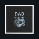 Blue Personalised Name The Man The Myth The Legend Napkin<br><div class="desc">Personalised your own name,  "the Man the Myth the Legend" typography design in black and blue,  great for men,  dad,  grandpa,  husband,  boyfriend on father's day,  birthday,  anniversary,  and any special day.</div>