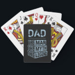 Blue Personalised Name The Man The Myth The Legend Playing Cards<br><div class="desc">Personalised your own name,  "the Man the Myth the Legend" typography design in black and blue,  great custom gift for men,  dad,  grandpa,  husband,  boyfriend on father's day,  birthday,  anniversary,  and any special day.</div>