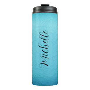 Blue Personalised Name Thermal Tumbler
