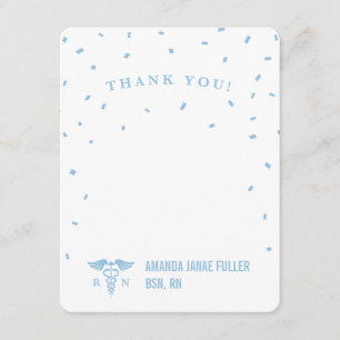 Blue Personalised Nurse Thank You Cards