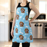 Blue Personalised Pet Photo Dog Lover Instagram Apron<br><div class="desc">Show off your love for your furry companion with the "Cute Custom Love Paw Print Dog Lover Pet Photo" design. This personalised product allows you to feature your favourite pet photo, creating a heartwarming tribute to your beloved dog. With an adorable paw print motif and customisable options, it's the perfect...</div>