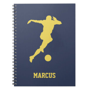 Blue Personalised Soccer Notebook