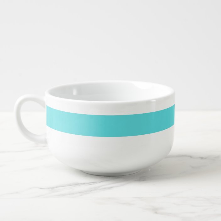 Blue Personalised Striped Soup Bowl Zazzle.co.uk