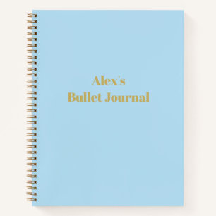Blue Personalized Notebook Bullet Journal
