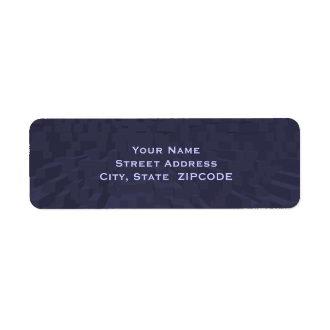 Blue Perspective Graphic Address Labels (Front)
