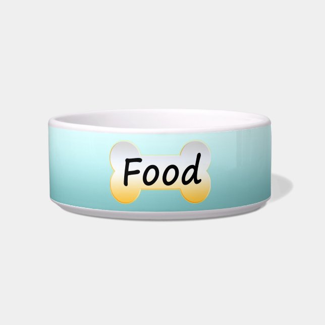Blue Pet Ceramic Food Bowl (Front)